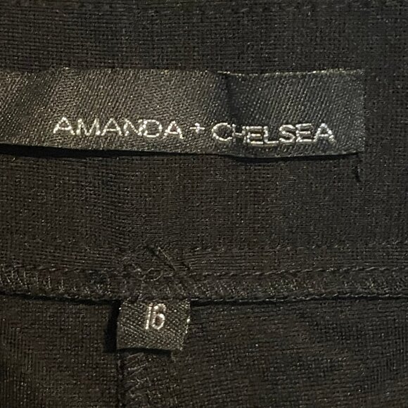 Amanda + Chelsea Alex Pant Size 16 Modern Fit Ankle Pants Black Comfort Waist NW - Picture 6 of 9
